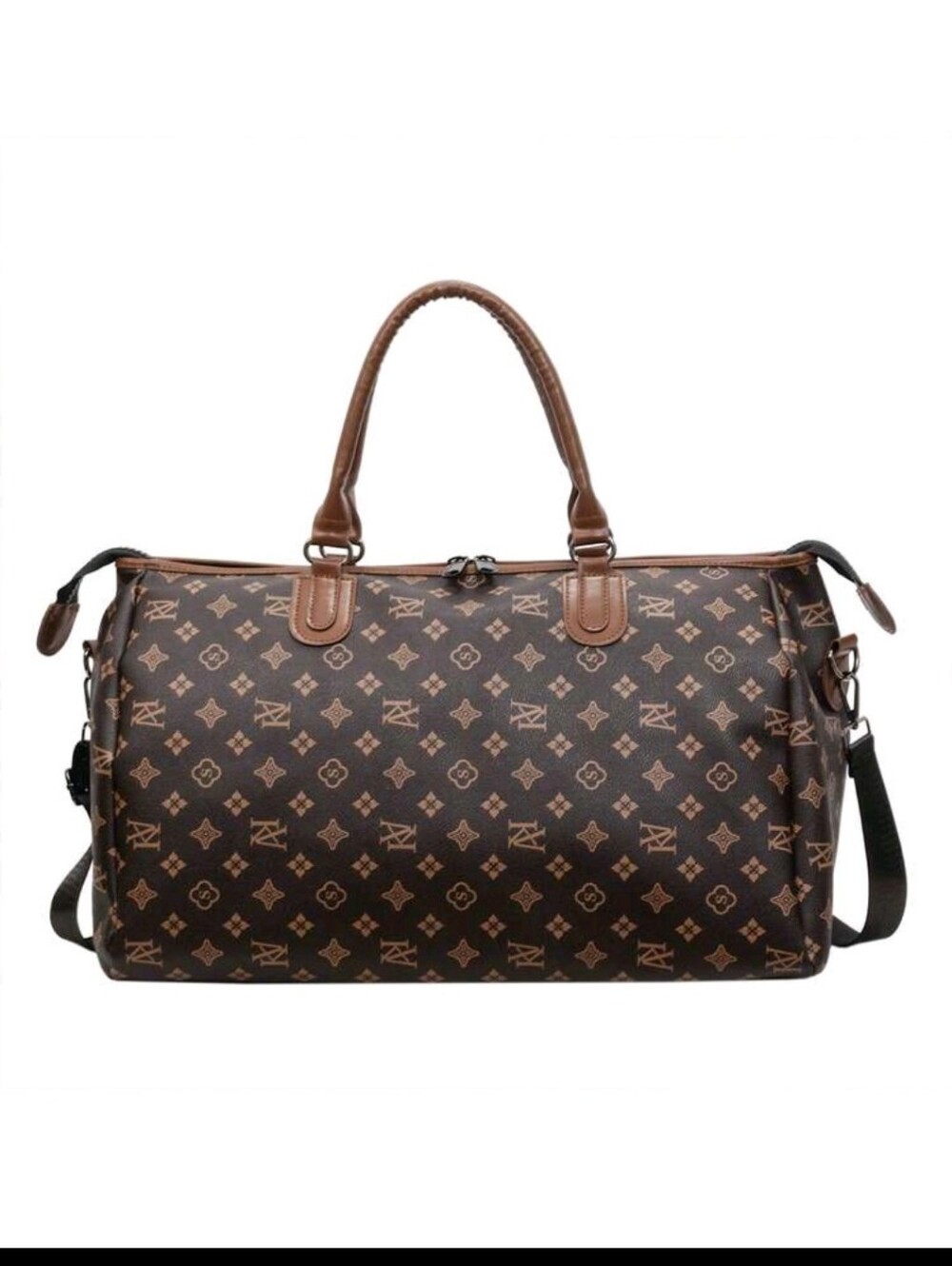 Monogram Travel Weekender Bag in Brown - Picture 7 of 8